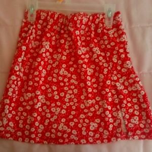 Red flower skirt